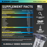 Mezcla en vaso de Outlift, sabor arándano-limón para entrenamientos.