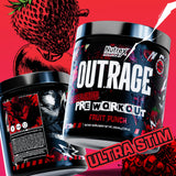 Nutrex Outrage Fruit Punch, polvo para mezclar que favorece la resistencia.