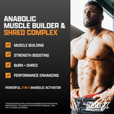 Nutrex Research Anabol Ripped: la parte trasera del bote resalta información del producto para definición.
