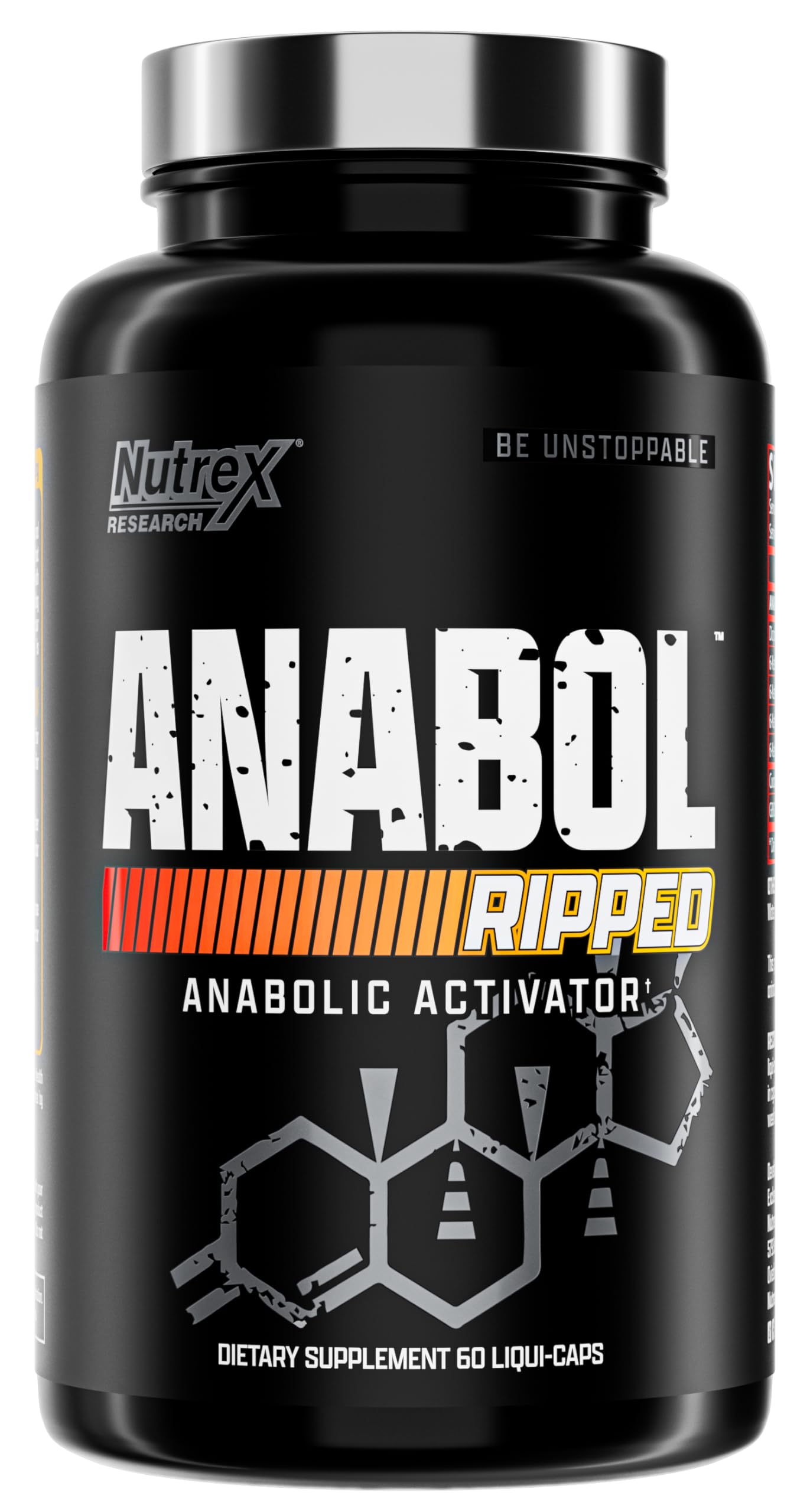 Nutrex Research Anabol Ripped: bote frontal muestra el diseño para musculatura definida.