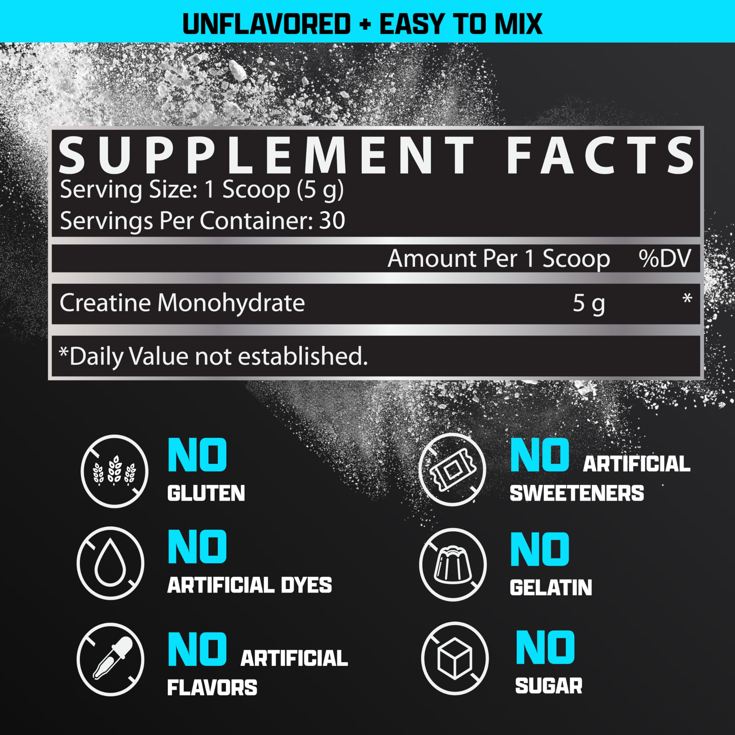 Nutrex Research Creatina Monohidratada, medidor de 5 g para porciones precisas.