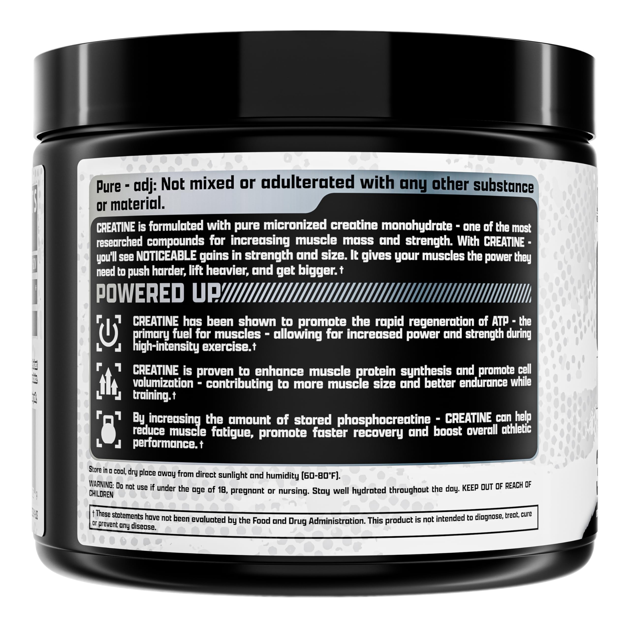 Nutrex Research Creatina Monohidratada, libre de rellenos y aditivos para atletas.