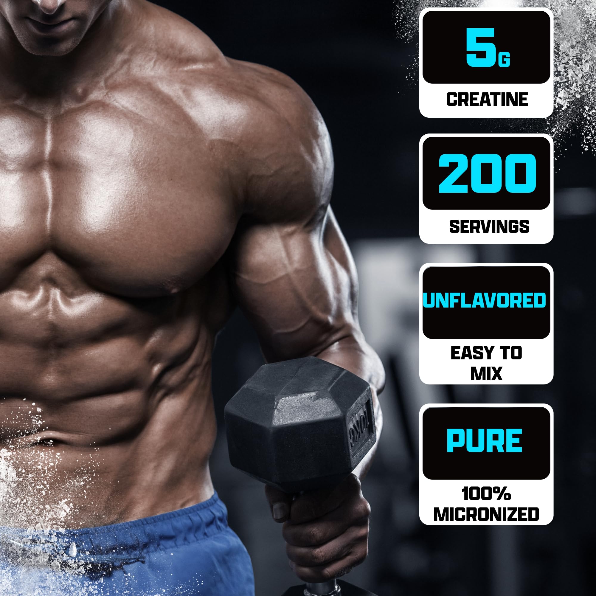 Cuchara de 5 g de Nutrex Creatina Monohidrata para dosificación precisa en entrenamientos