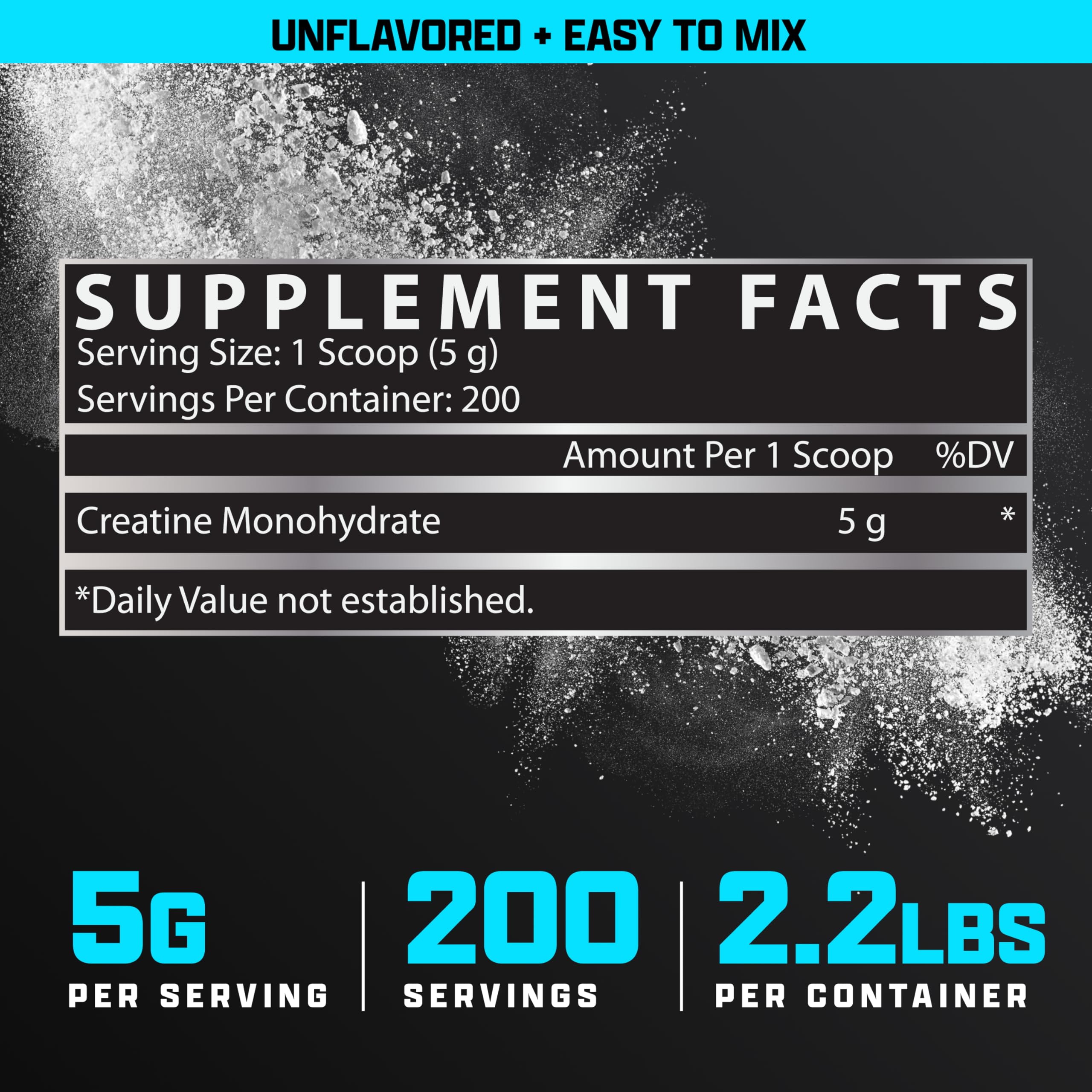 Polvo micronizado de Nutrex Creatina Monohidrata, alta absorción para músculos