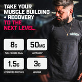 Nutrex Research EAA Hydration: botella lista para entrenamiento y recuperación posentrenamiento.
