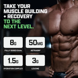Nutrex Research EAA Hydration, etiqueta del producto con información de aminoácidos y electrólitos