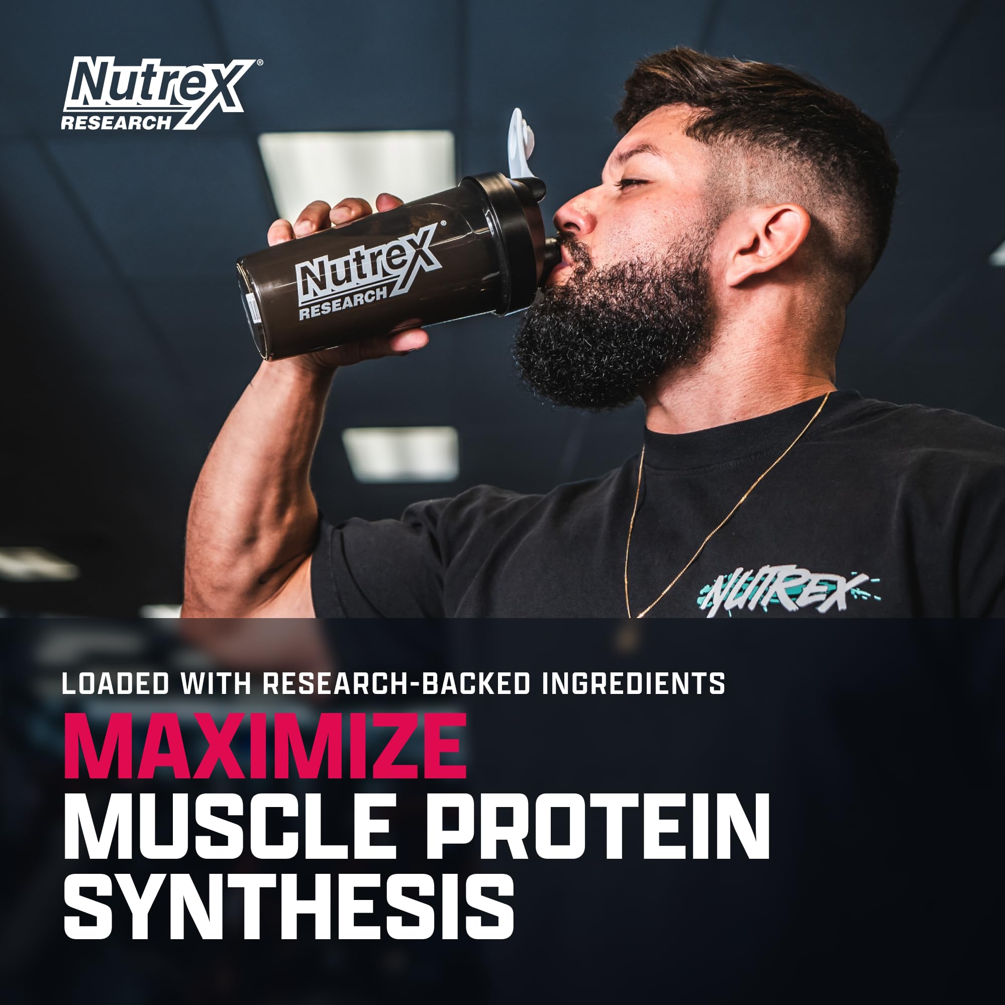 Nutrex Research EAA Hydration: mezcla en agua para hidratación y rendimiento sostenido.