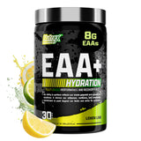 Nutrex Research EAA Hydration, bote Limón Lima, sabor refrescante para recuperación durante el entrenamiento.