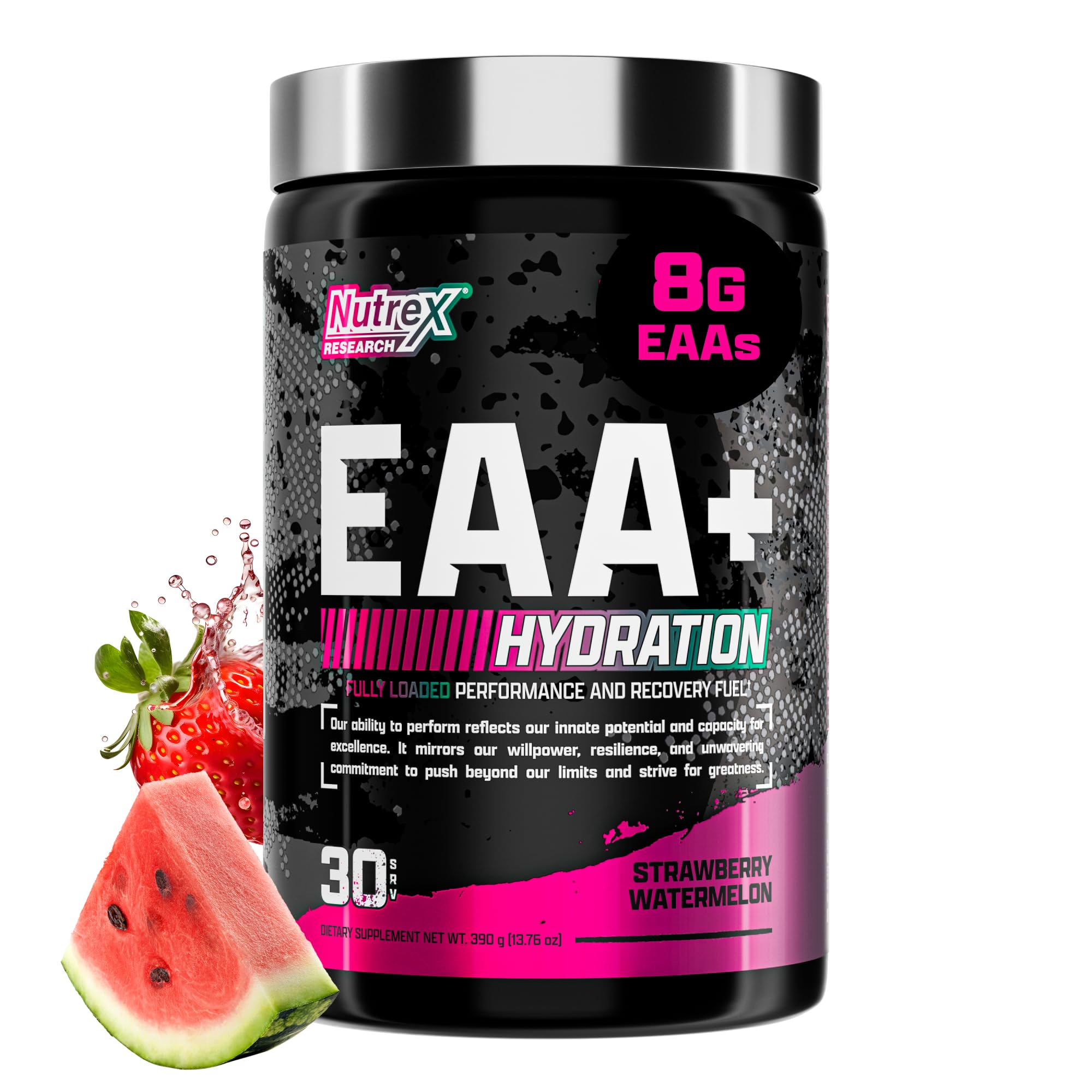 Nutrex Research EAA Hydration en botella para recuperación muscular y hidratación durante el entrenamiento
