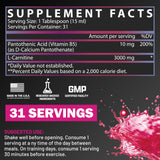 Nutrex Research L-Carnitina 3000 derramando la bebida para entrenar