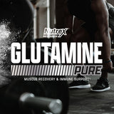 Nutrex Research L-Glutamina libre de gluten y sin OGM para dietas vegetarianas.