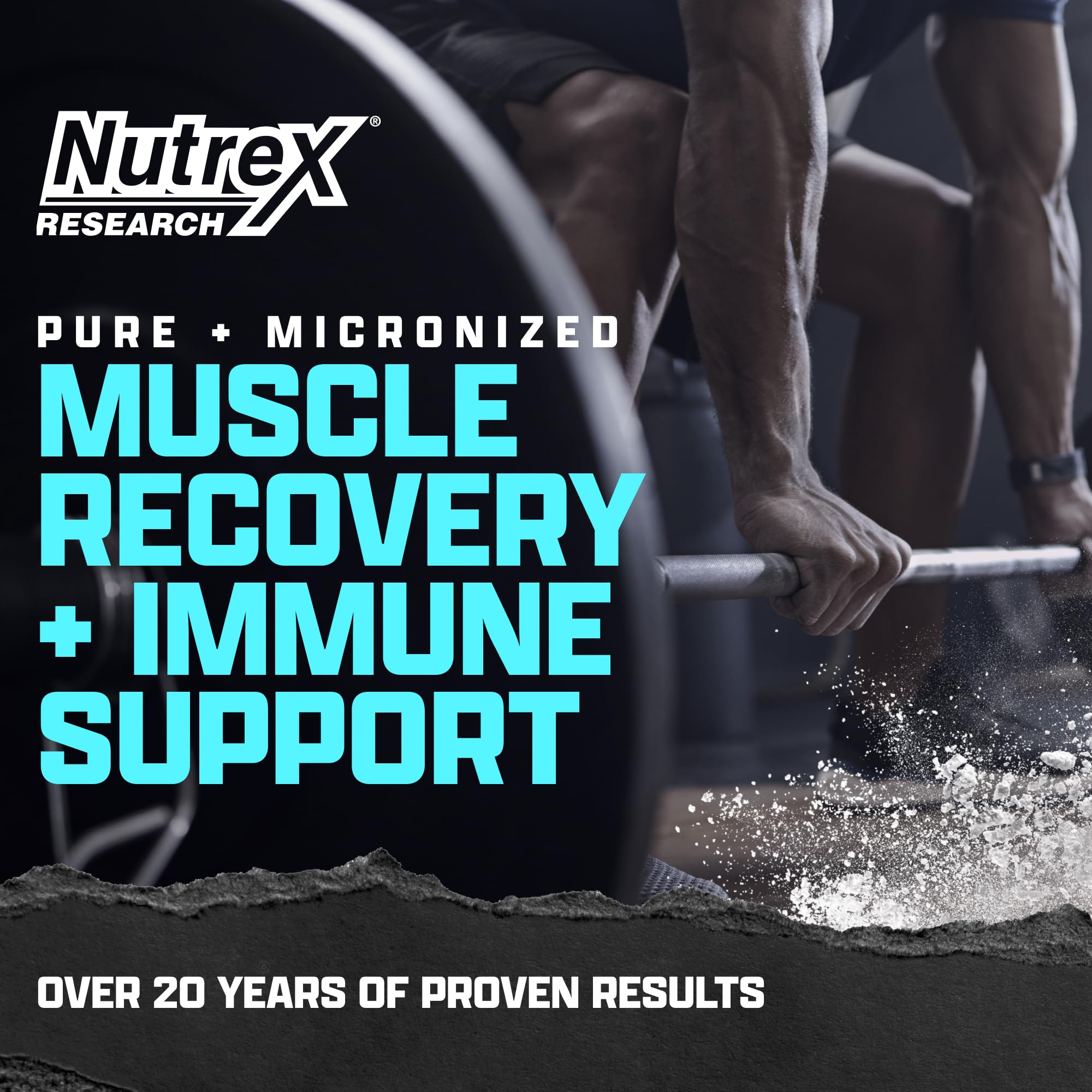 Nutrex Research L-Glutamina mezcla con otros suplementos para entrenamientos.