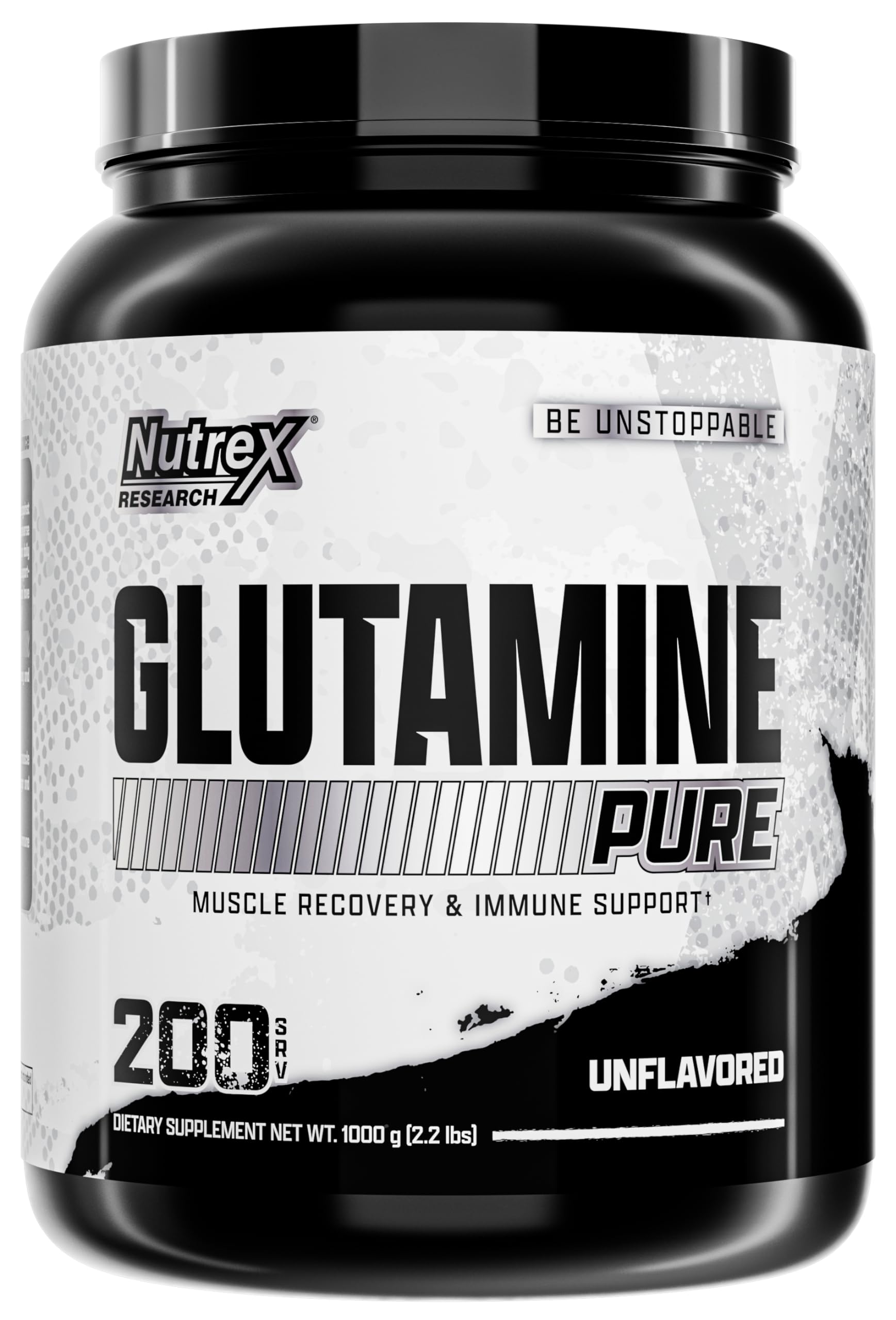 Nutrex Research L-Glutamina polvo porciones: apoyo diario para la recuperación muscular.
