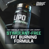 Nutrex Research LIPO SIX sin estimulante, envase compacto para apoyo al apetito.