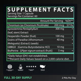 Nutrex Research LIPO SIX sin estimulante, etiqueta clara con instrucciones de uso.
