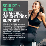 Nutrex Research LIPO SIX sin estimulante, ingredientes clave como Gynostemma para energía suave.