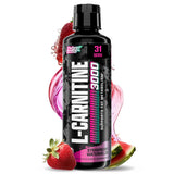Nutrex Research Liquid Carnitine 3000, bote vertido para entrenamiento.
