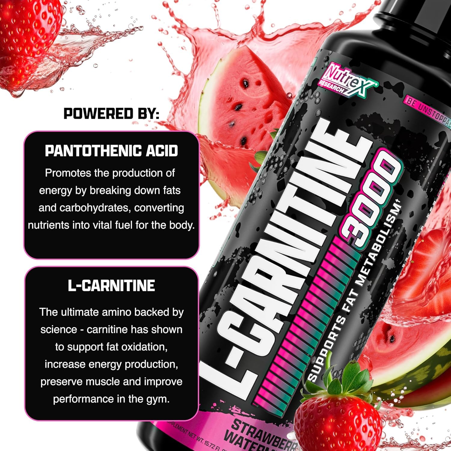 Nutrex Research Liquid Carnitine 3000, energía para entrenamientos prolongados.