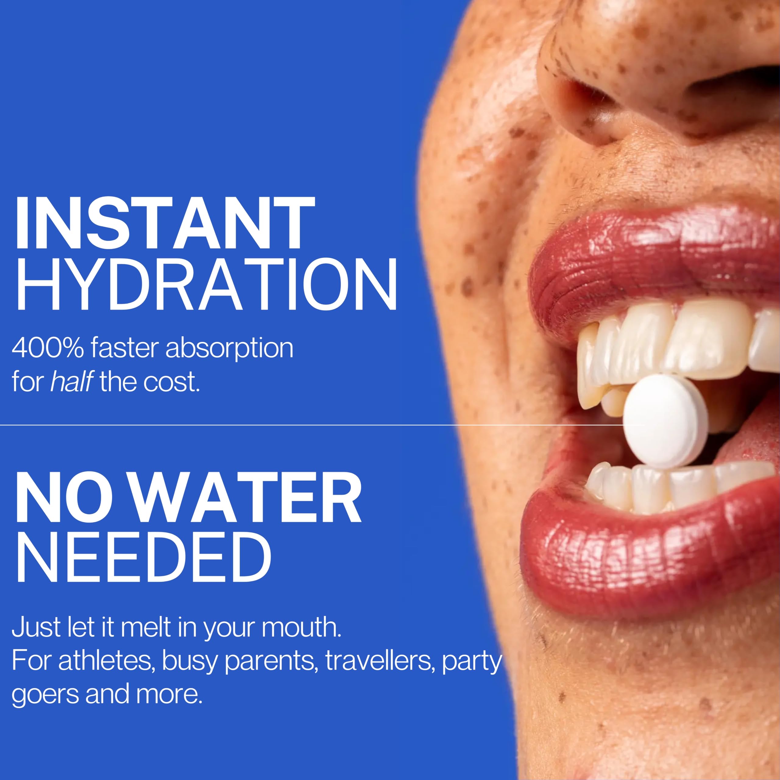 Nutri Chews Fizzie, absorcion sublingual rapida para corredores y viajeros.
