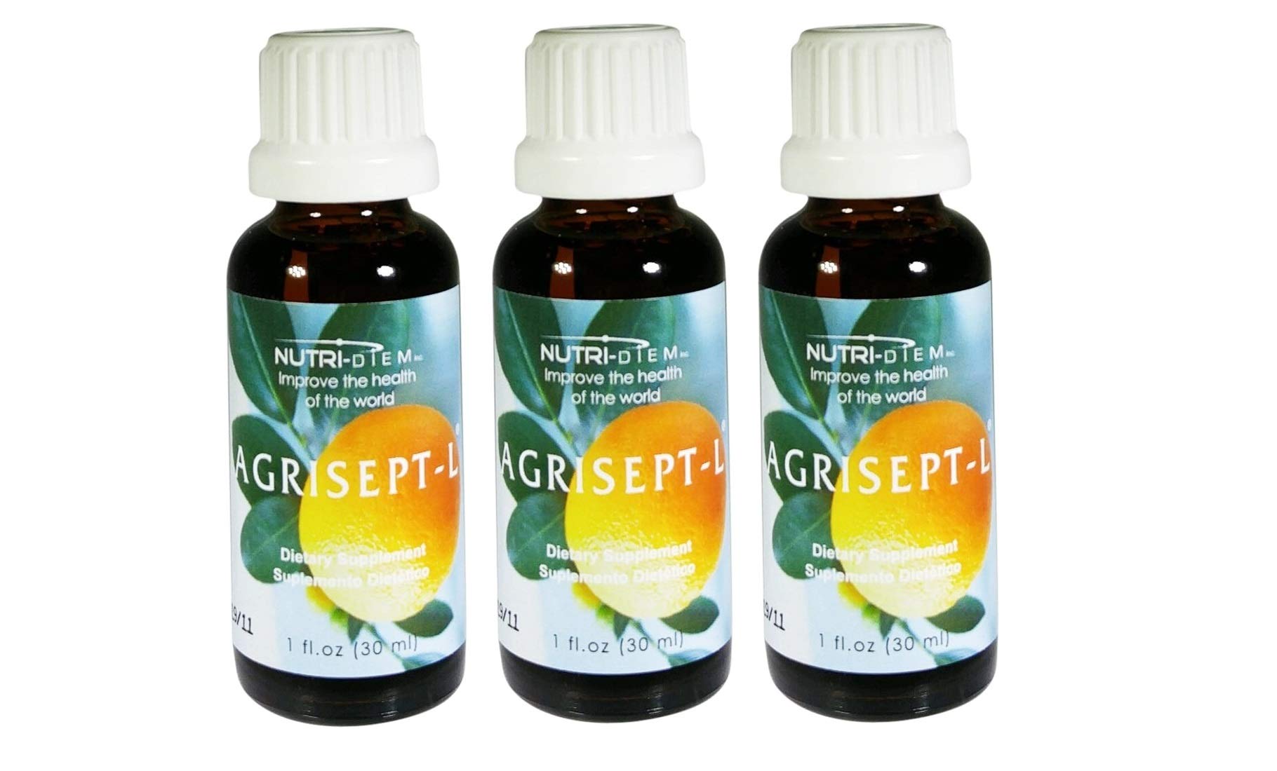 Nutri-Diem Agrisept L Antioxidante, frente del frasco, apoyo diario de antioxidantes.