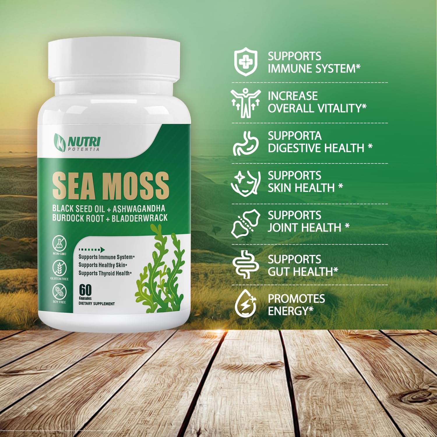 NUTRI POTENTIA algas fucus, complemento natural para nutrición general