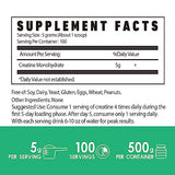 NUTRI POTENTIA Creatine Monohydrate cucharita medidora, dosis conveniente para sesiones intensas.