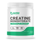 NUTRI POTENTIA Creatine Monohydrate polvo en bote para entrenamientos, potencia y masa muscular.
