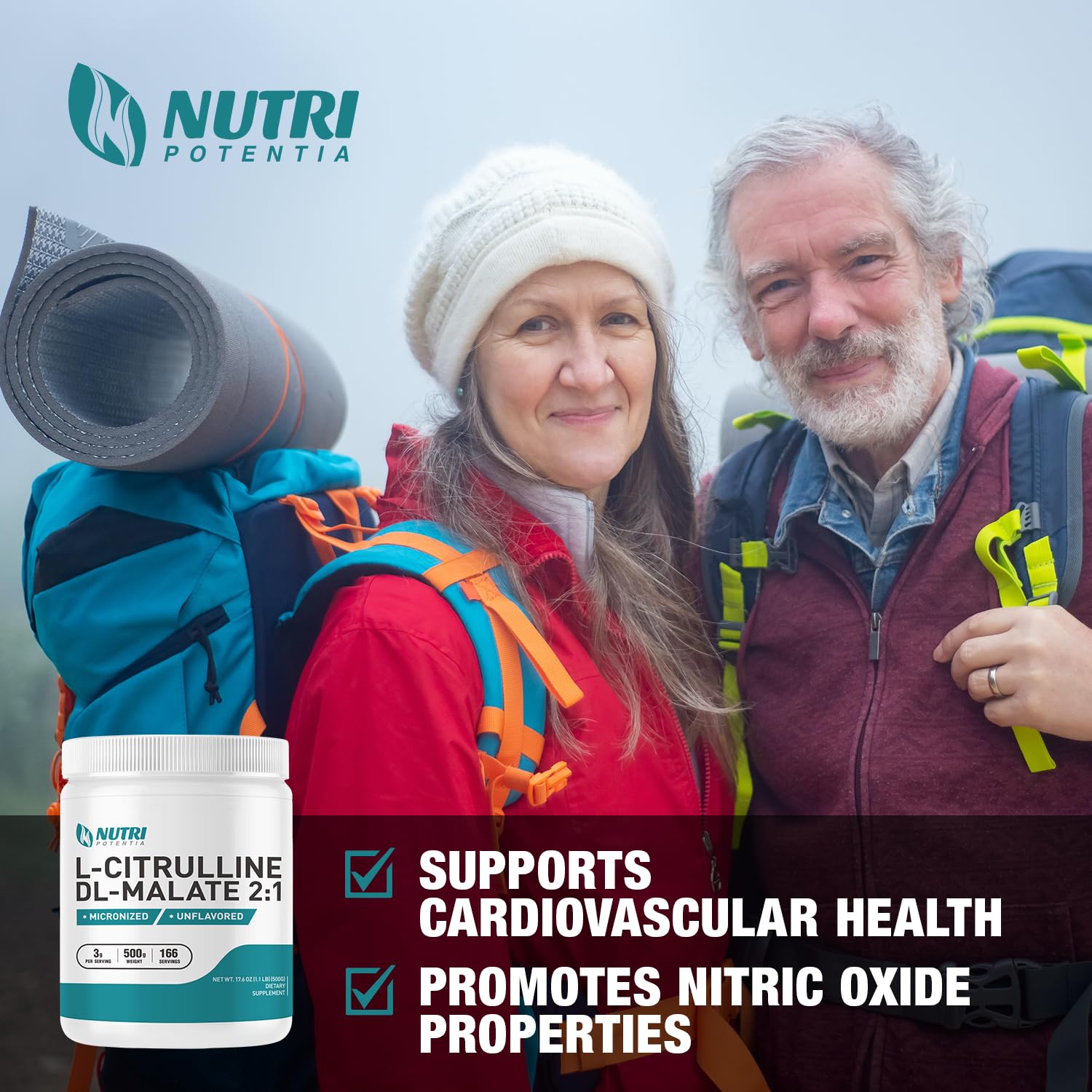 NUTRI POTENTIA L-Citrulina Malato 2:1, control de calidad cgmp.