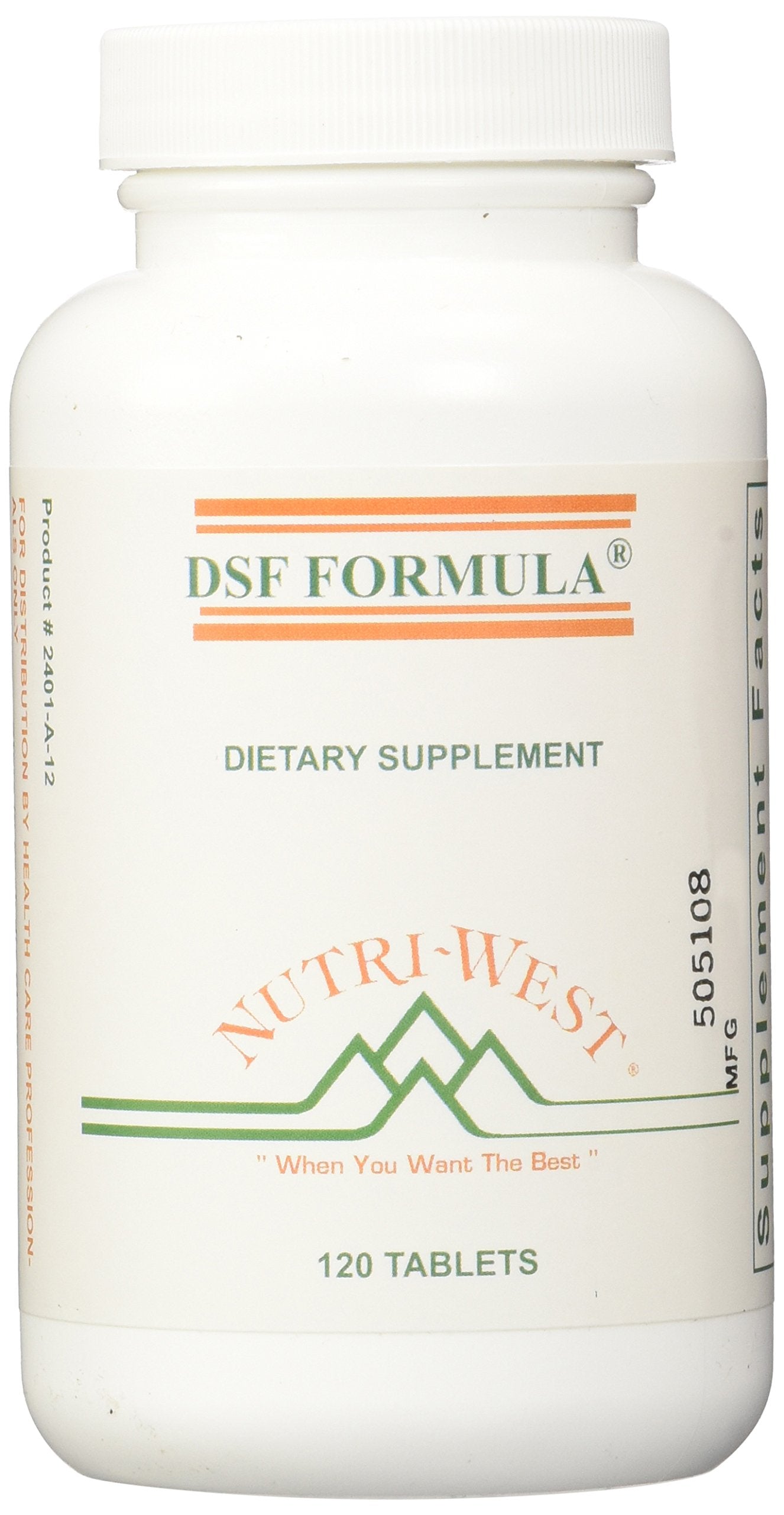 Nutri-West DSF Fórmula: bote con tabletas, fácil dosificación diaria.