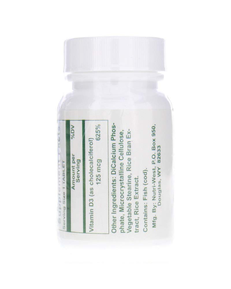 Tabletas Nutri-West Hi D-3, dosis diaria para uso cotidiano