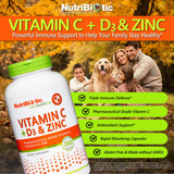 Cápsulas dentro del frasco NutriBiotic para toma fácil.