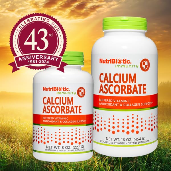 Medida de dosis NutriBiotic calcio-ascorbato para uso diario