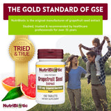 Tabletas NutriBiotic GSE de 125 mg, pack de 100 unidades, consumo diario