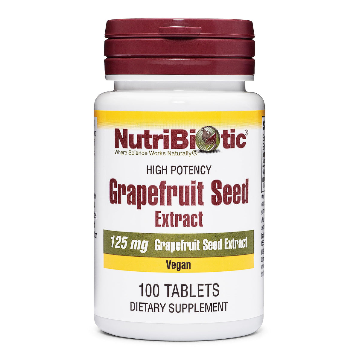NutriBiotic GSE tabletas en envase, posible apoyo a la salud general