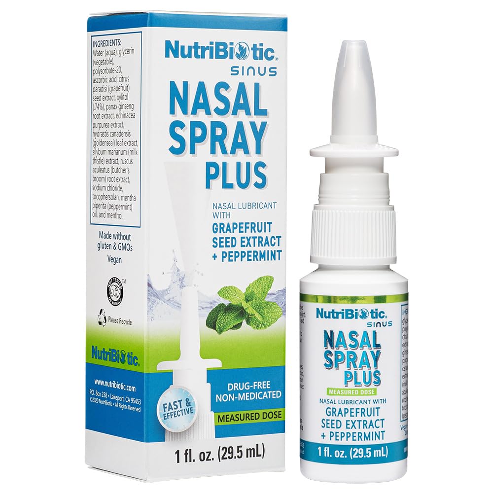 NutriBiotic Nasal Spray botella-dosificador para hidratación nasal diaria