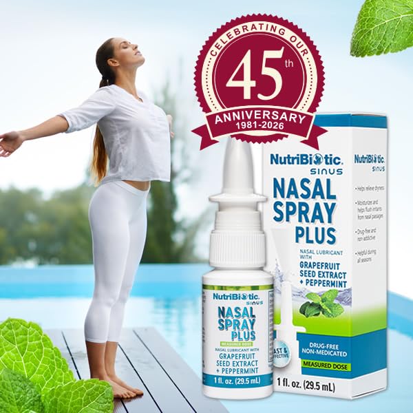 NutriBiotic Nasal Spray sin gluten para sensibilidad