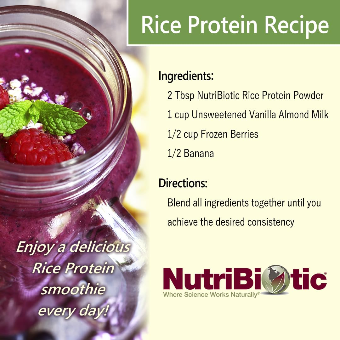 NutriBiotic proteína de arroz chocolate, etiqueta segura que garantiza sellado