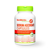 NutriBiotic Sodium Ascorbate cápsulas en bote para apoyo inmunitario suave.