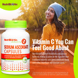 Cápsulas NutriBiotic en estuche portátil, ideales para tomar en cualquier momento.