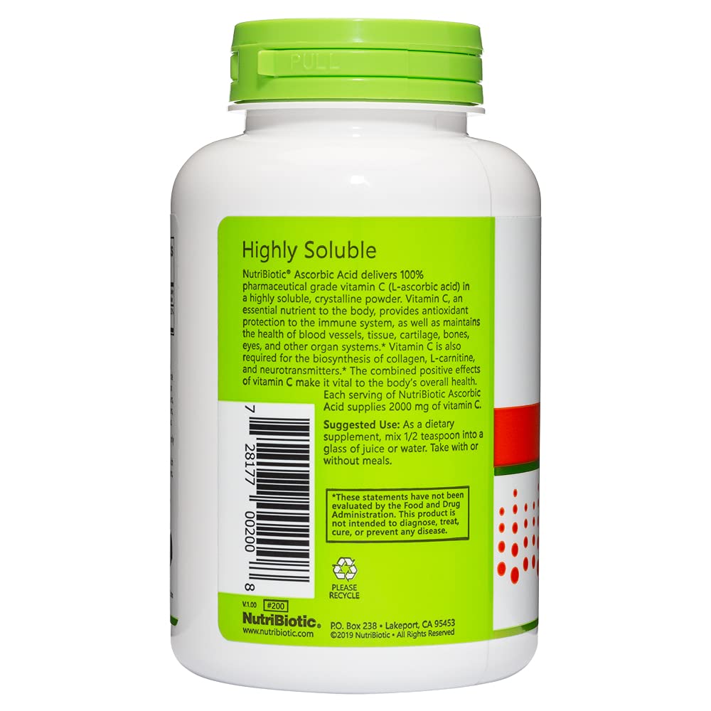 NutriBiotic polvo con cuchara de medición para dosis precisa
