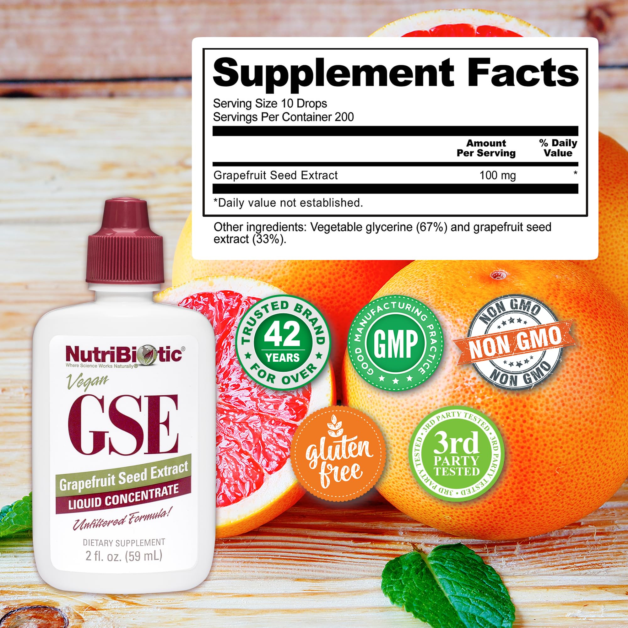 NutriBiotic GSE fórmula vegana sin gluten sin OGMs: apta para dietas especiales
