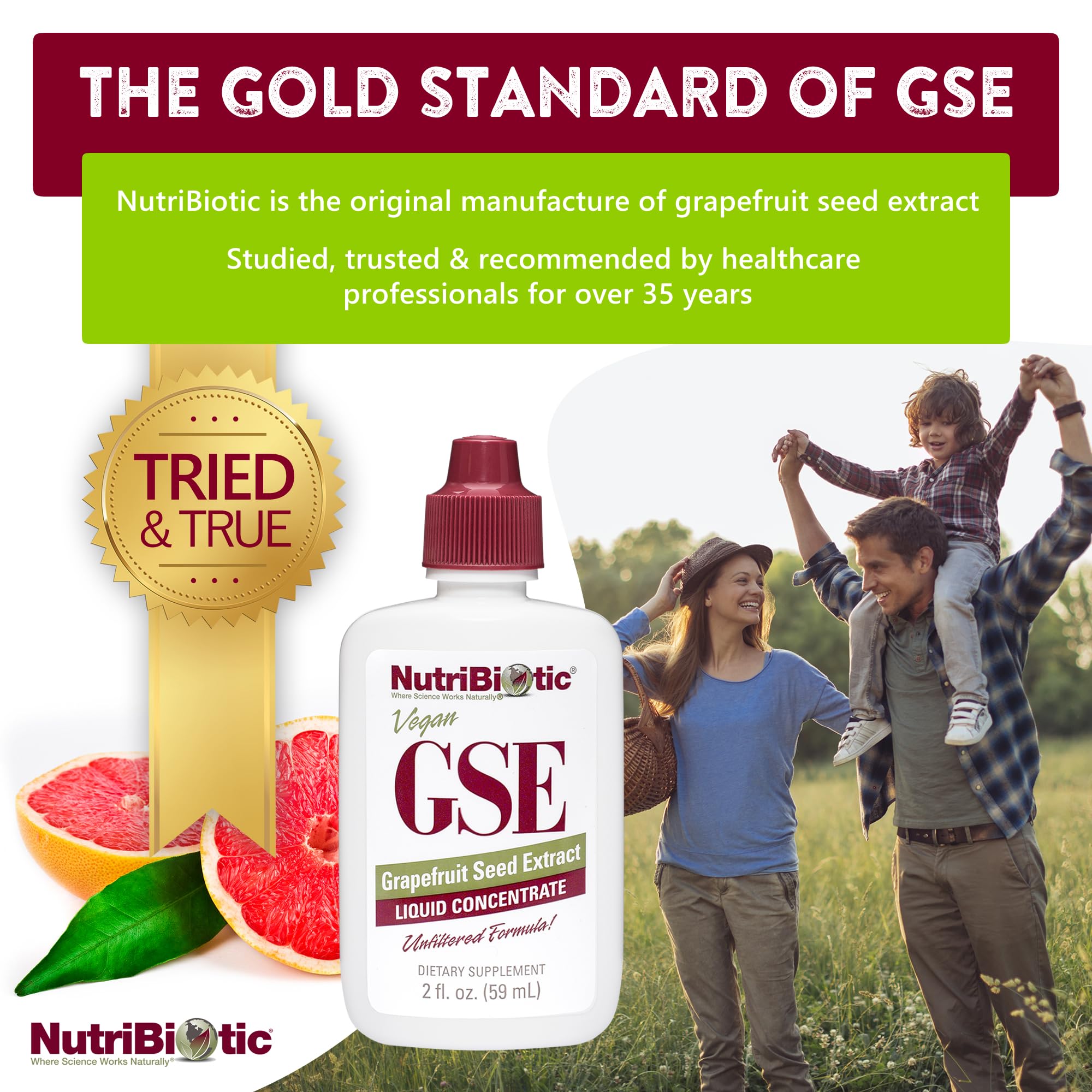 NutriBiotic GSE pulpa semillas corteza interior: ingredientes enteros para un perfil completo