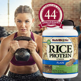NutriBiotic proteína de arroz para consumo diario, aporte proteico vegetariano.