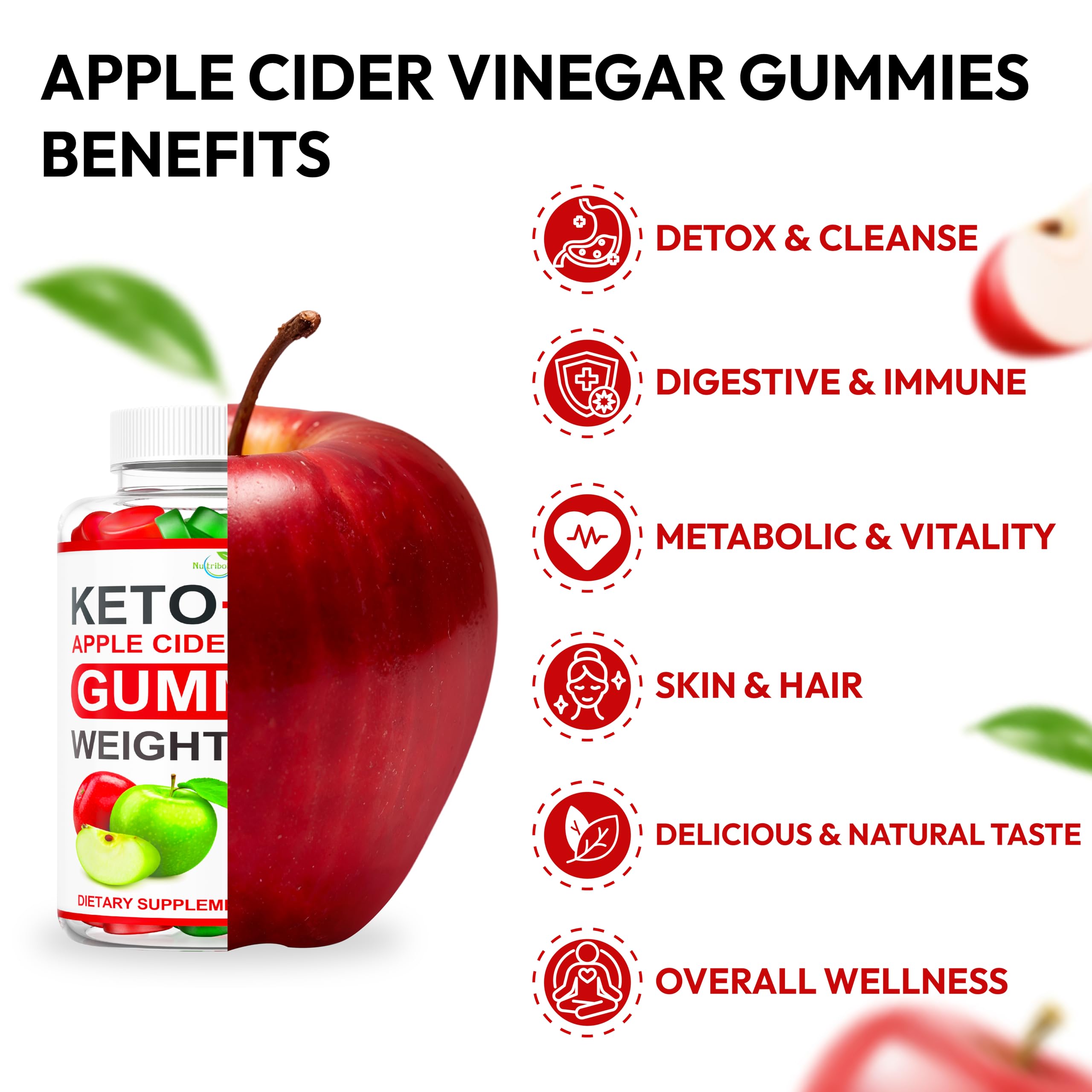 Gominolas Nutribolidos Keto ACV, detox suave para la limpieza corporal.