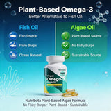 Nutribota vegano omega-3 en cápsulas: opción sin pescado para dietas veganas.