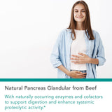 NutriCology Pancreas Natural Glandular, cápsulas en primer plano para uso diario.
