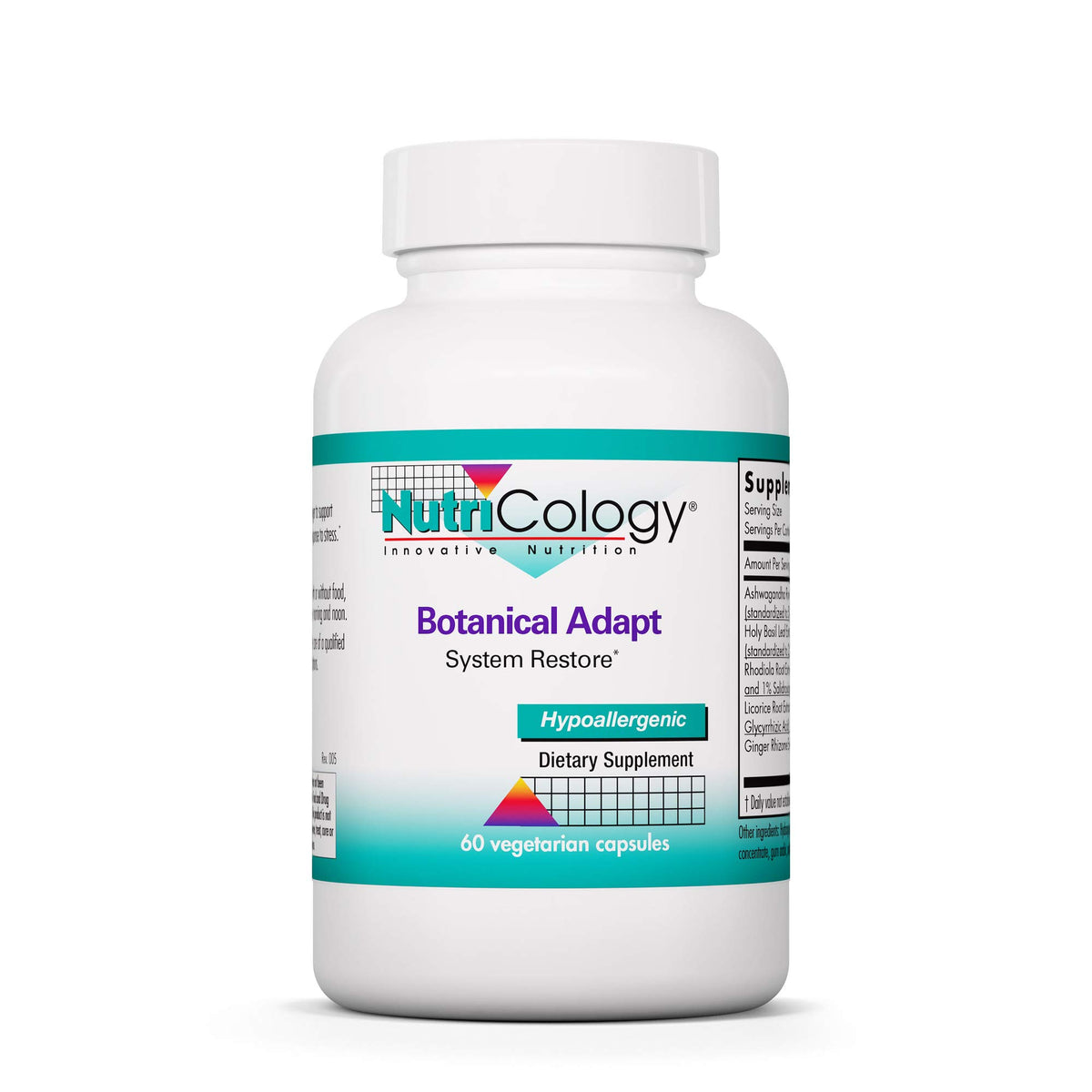 Nutricology Botanical Adapt frasco de cápsulas para apoyo al estrés
