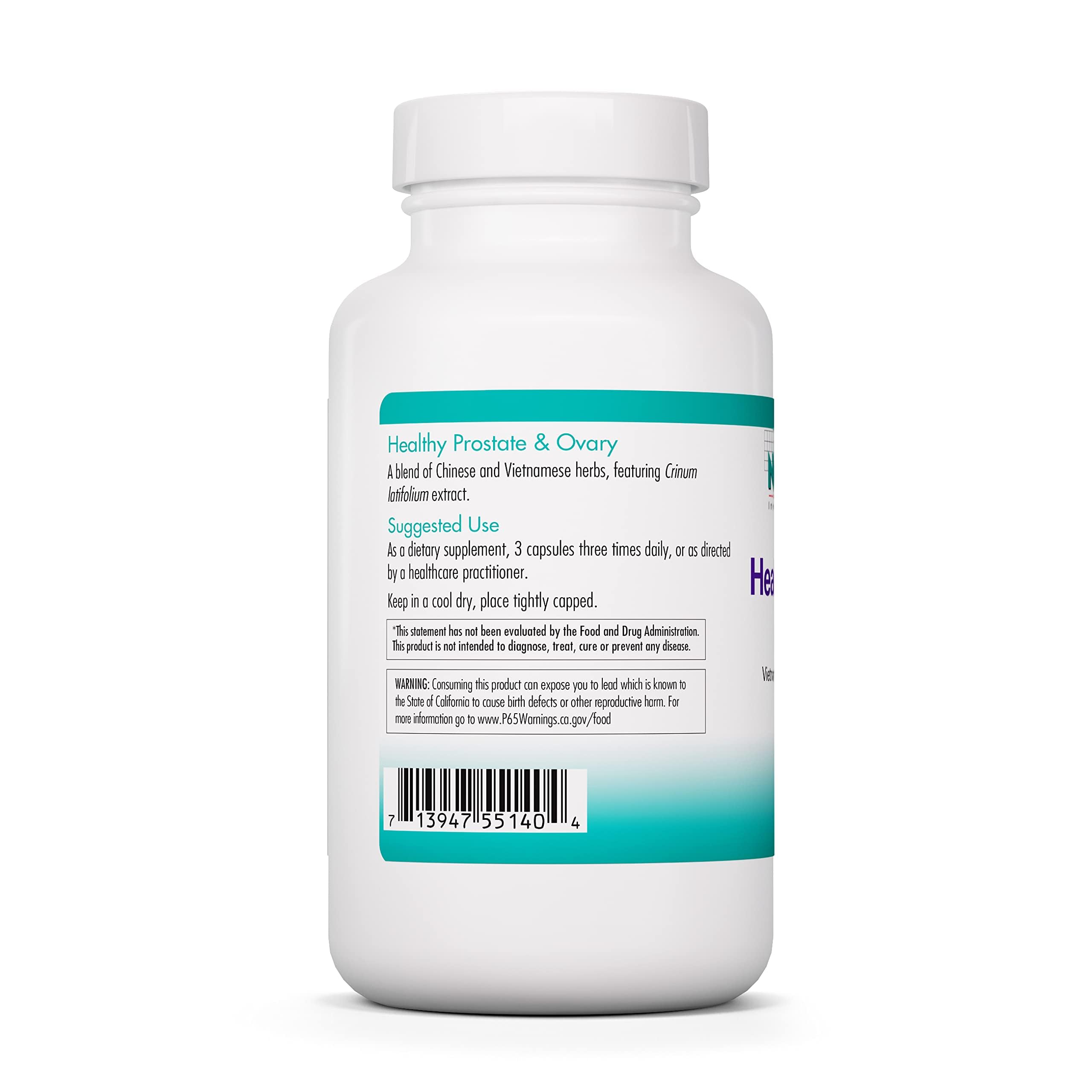 Nutricology etiqueta producto próstata ovario: guía de uso diario.