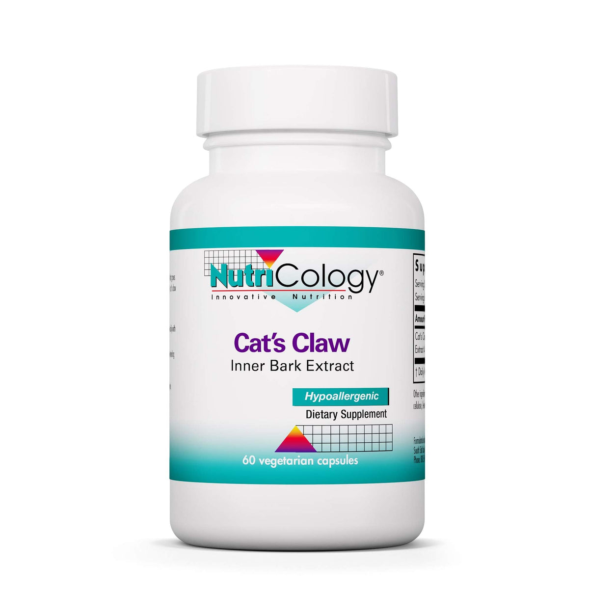 Nutricology Garra de Gato botella: suplemento herbal para uso diario.