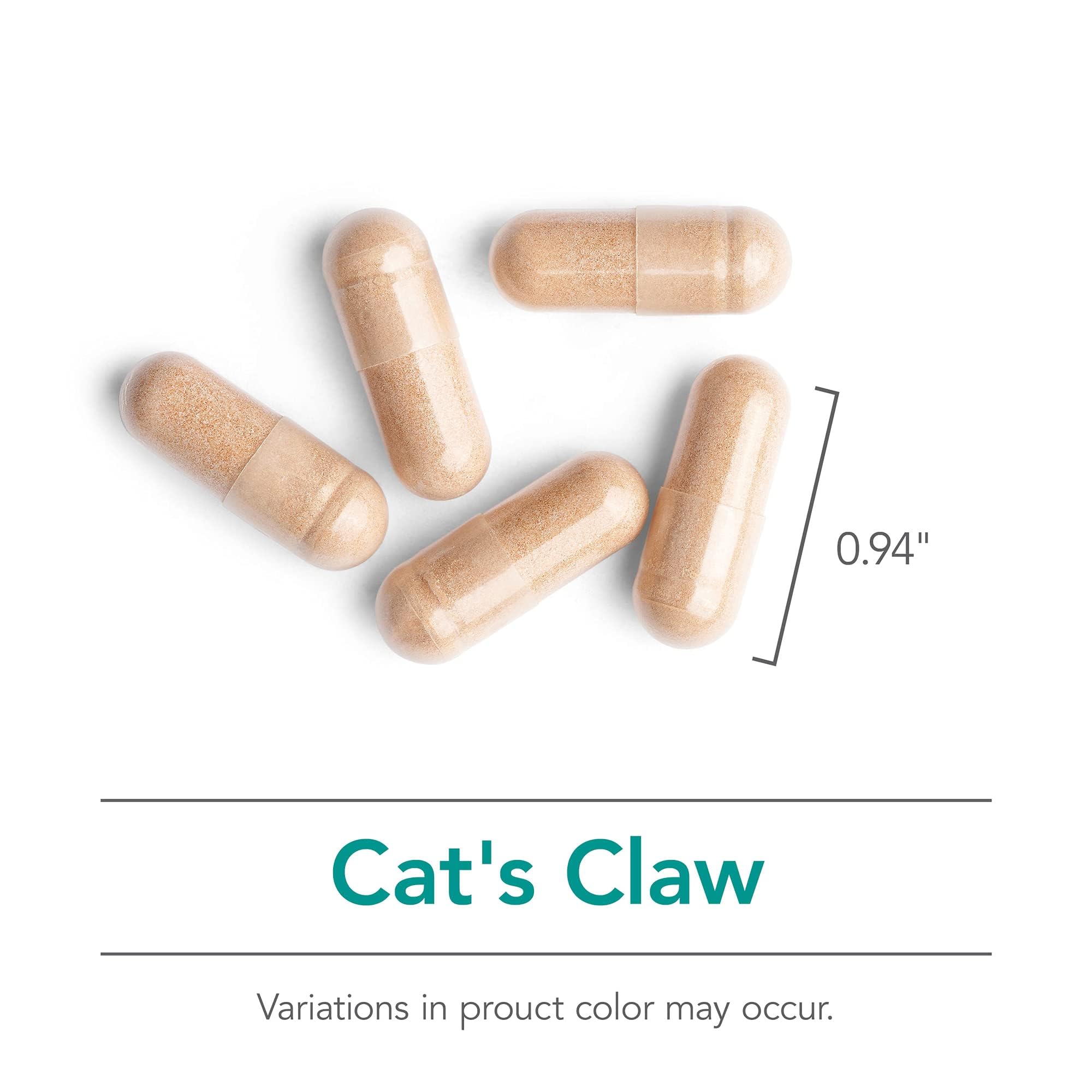 Etiqueta del producto Nutricology Garra de Gato con información.
